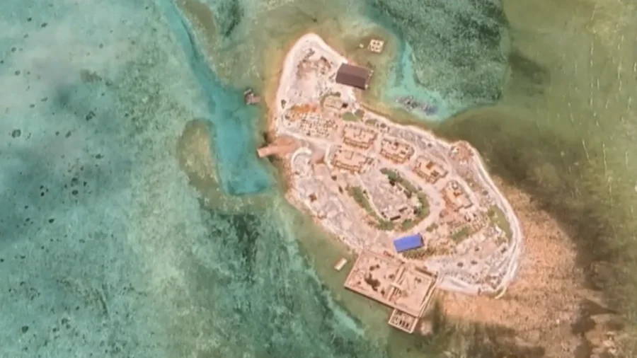 China Expands Military Base on Antelope Reef in South China Sea
