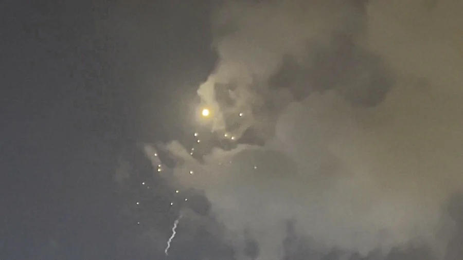 Missiles Seen Flying Over West Bank, Israeli City of Haifa at Dawn