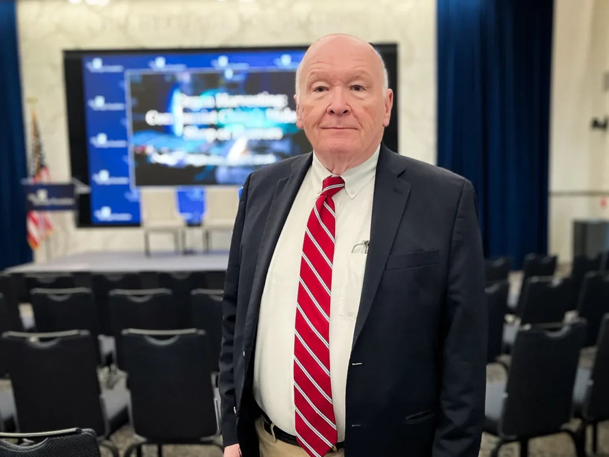 Chuck Donovan, co-president of the Science Alliance for Life and Technology, at the event, Organ Harvesting: Communist China’s Hideous Shop of Horrors, hosted by the Heritage Foundation, in Washington, on April 7, 2026. (Eva Fu/The Epoch Times)
