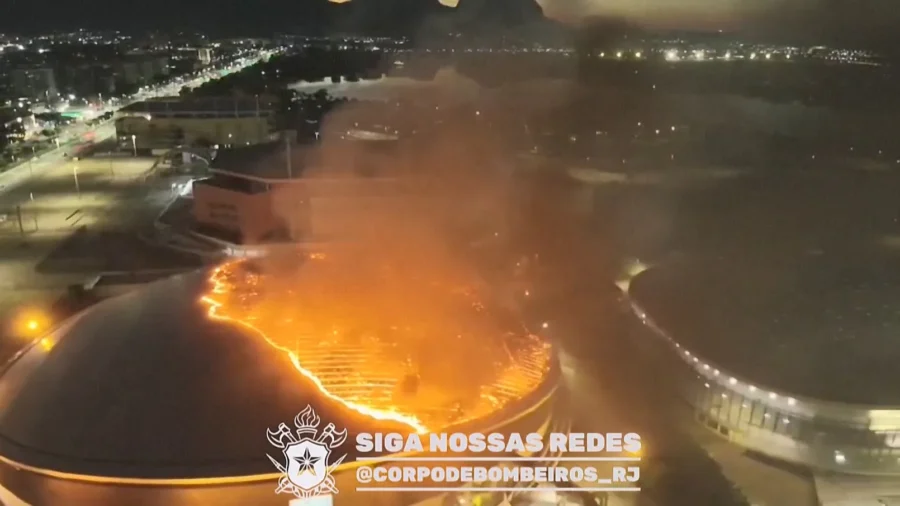 Massive Blaze Tears Through Rio’s Olympic Velodrome