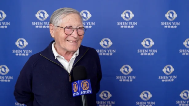 Jean-Jacques David, former mayor of Lyon’s 6th arrondissement, attends the Shen Yun performance in Lyon on April 7, 2026. (NTD)