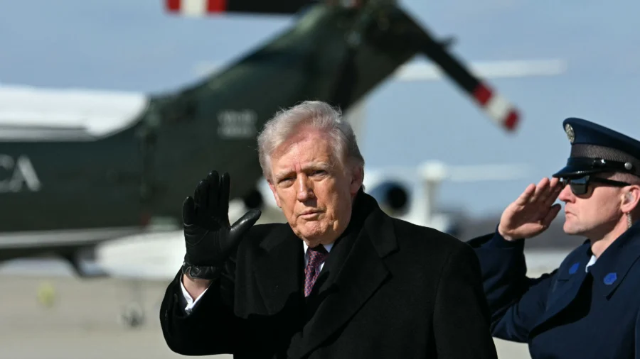 Trump Arrives at Joint Base Andrews From Palm Beach