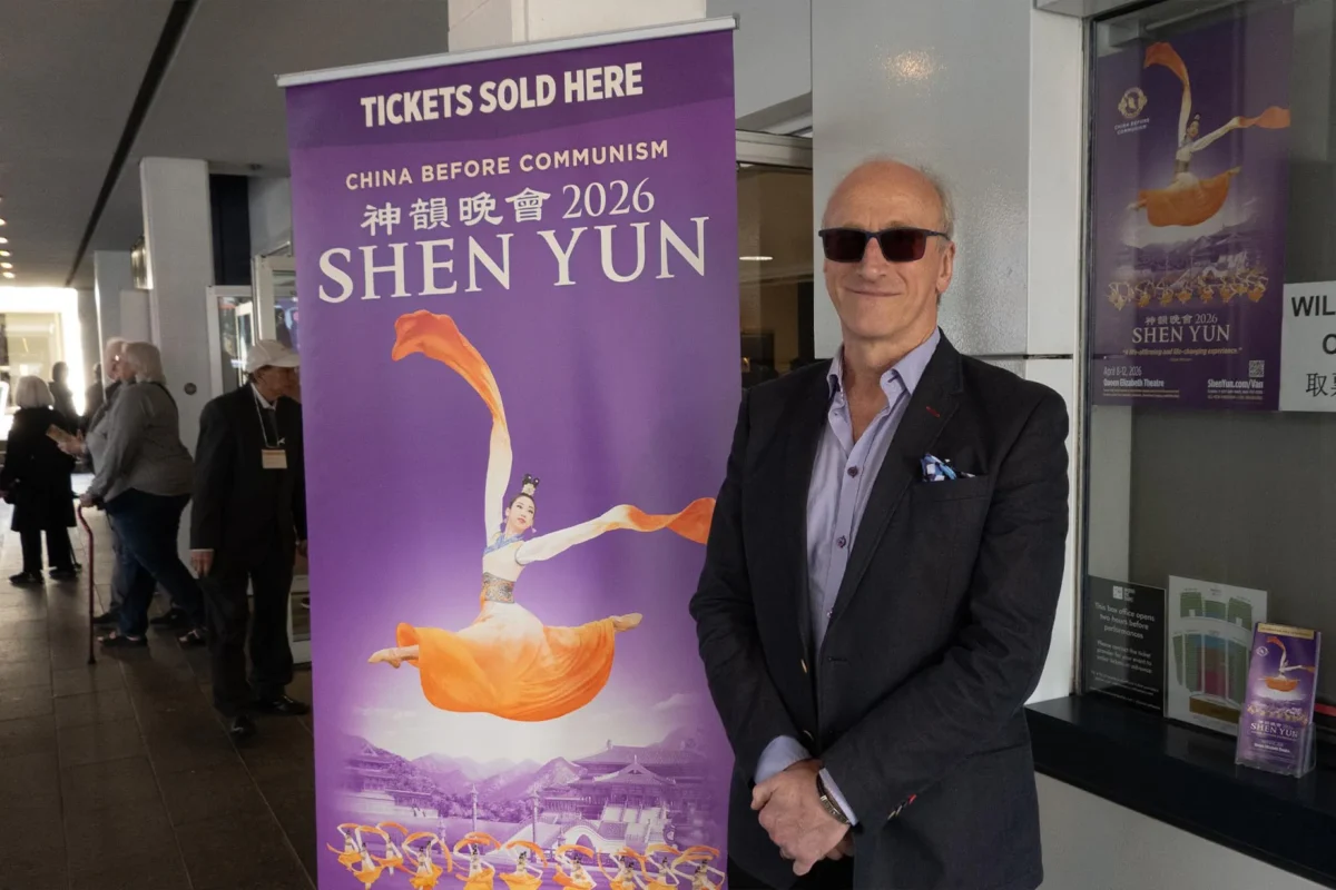 Leon Viger attends Shen Yun Performing Arts at the Queen Elizabeth Theatre in Vancouver, Canada, on April 11, 2026. (Jane Yang/The Epoch Times)