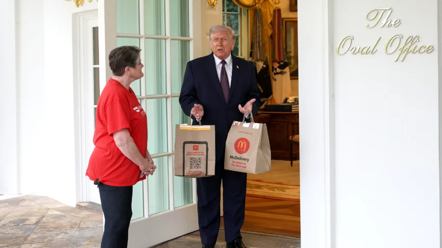 Trump Receives McDonald’s Delivery via DoorDash