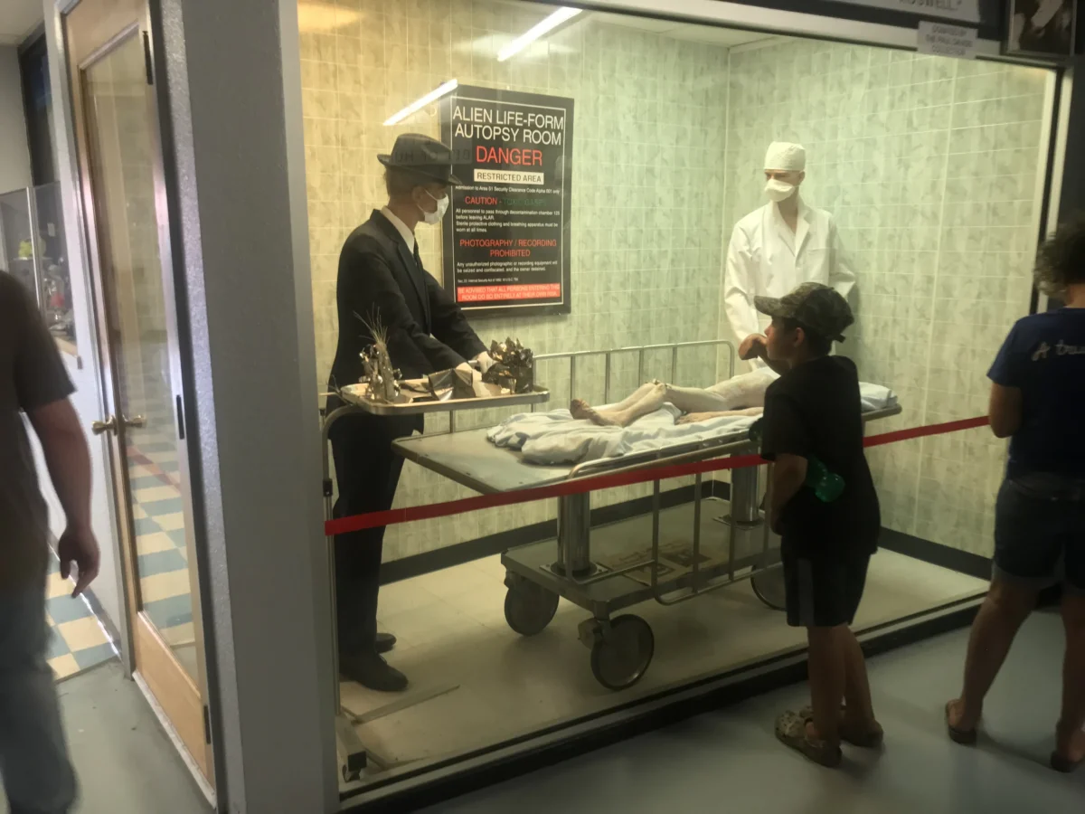 The International UFO Museum in Roswell, New Mexico, tells the story about the 1947 UFO crash that eyewitnesses say happened 75 miles away from the southeastern city. (Jill McLaughlin/The Epoch Times)