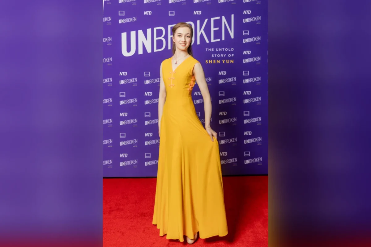 Shen Yun dancer Lillian Parker at the Canadian premiere of the documentary, "Unbroken: The Untold Story of Shen Yun," at Hotel X Toronto on April 22, 2026. (Courtesy of Alex Gurevich)