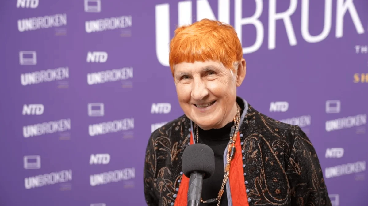 Darlene Varaleau, a retired lawyer, at the Canadian premiere of the documentary, "Unbroken: The Untold Story of Shen Yun," at Hotel X Toronto on April 22, 2026. (Vincent Du/NTD)