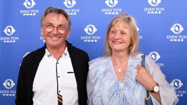Bernard and Sylvie Luczak attend Shen Yun at the Zénith in Toulouse on the afternoon of April 28, 2026. (NTD)