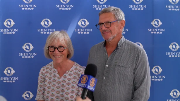 Chantal Boclair and her husband Jean-François Ozanne shared their thoughts on the Shen Yun performance at the Zénith in Toulouse on April 27, 2026. (NTD)