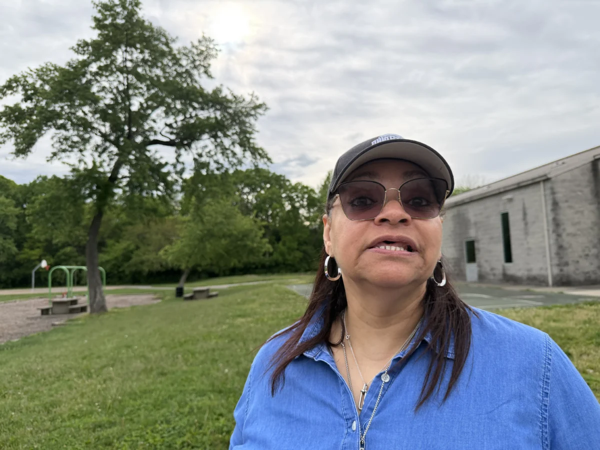 Vicki Evans-Long, 59, said she voted for Democrat Amy Acton at Driving Park Community Center in Columbus, Ohio, on May 5, 2026. (Janice Hisle/The Epoch Times)
