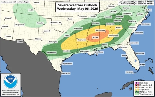Parts of the South Facing Severe Weather Threat | NTD