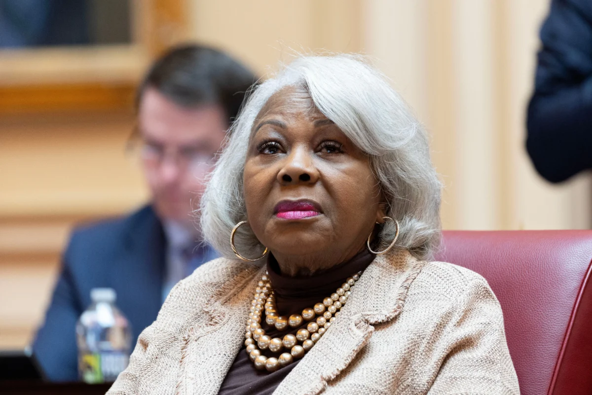 Virginia Senate President pro tempore Louise Lucas (D-Portsmouth) listens to debate on the Senate floor in Richmond, Va., on Feb. 17, 2026. (Ryan M. Kelly/AP Photo)