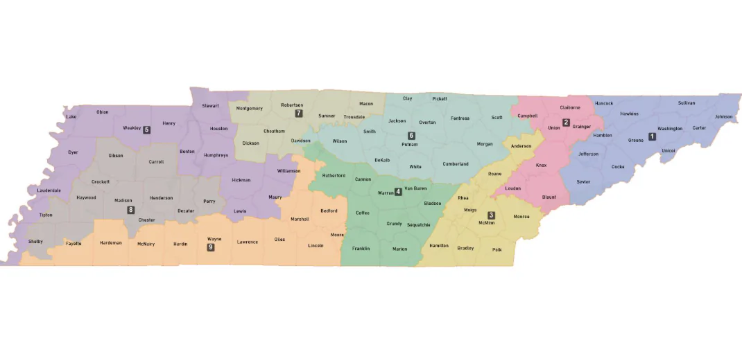 Tennessee Republicans unveiled a new congressional map during a special session aimed at redistricting the state, on May 6, 2026. (Courtesy of Tennessee General Assembly)