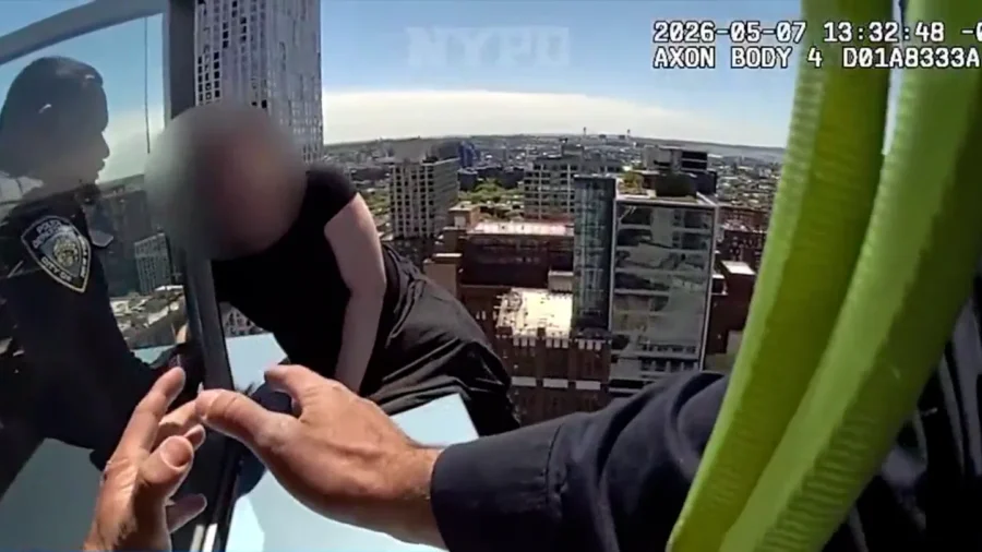 NYPD Saves Woman in Crisis From High-Rise Ledge