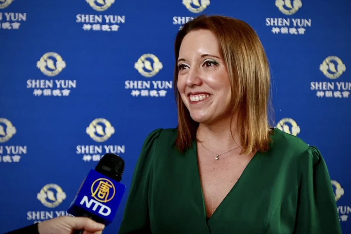 Noelia Císcar Martínez enjoyed Shen Yun’s evening performance at the Palau de les Arts in Valencia, Spain, on March 9, 2026. (NTD)