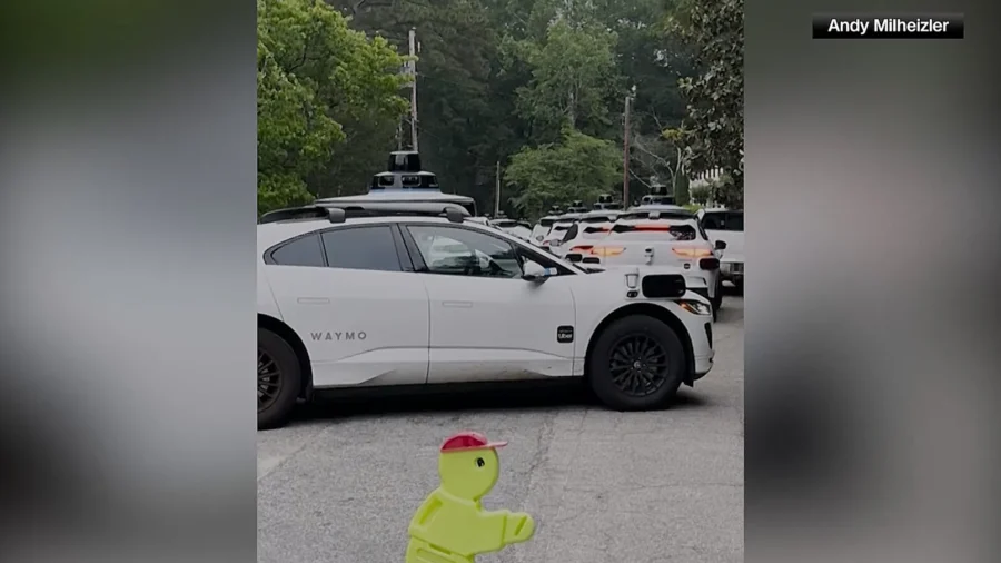 Waymo Vehicles Circle Atlanta Neighborhood
