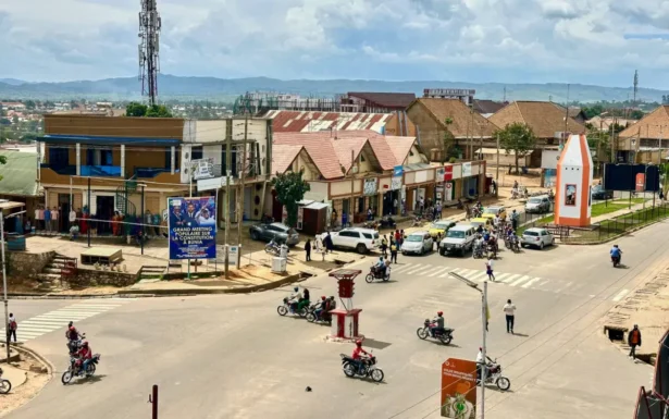 A general view of Bunia, where Ebola outbreaks have been confirmed in Ituri province, Congo, on May 15, 2026. (AP Photo)