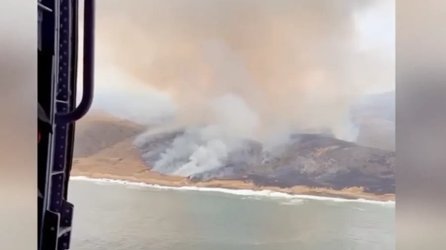 Coast Guard Rescues Sailor From Island Fire in California