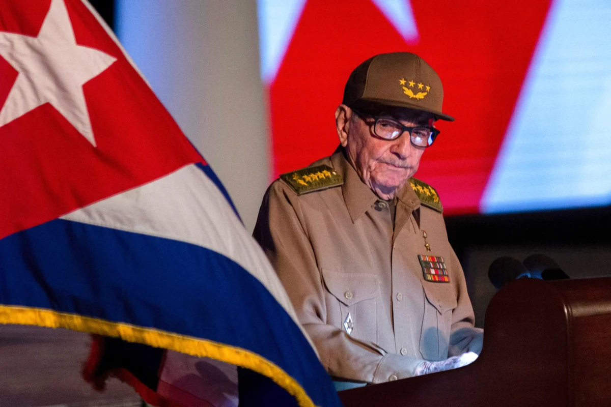 Former Cuban leader Raul Castro in Santiago, Cuba, on Jan. 1, 2024. (Ismael Francisco/AP Photo)