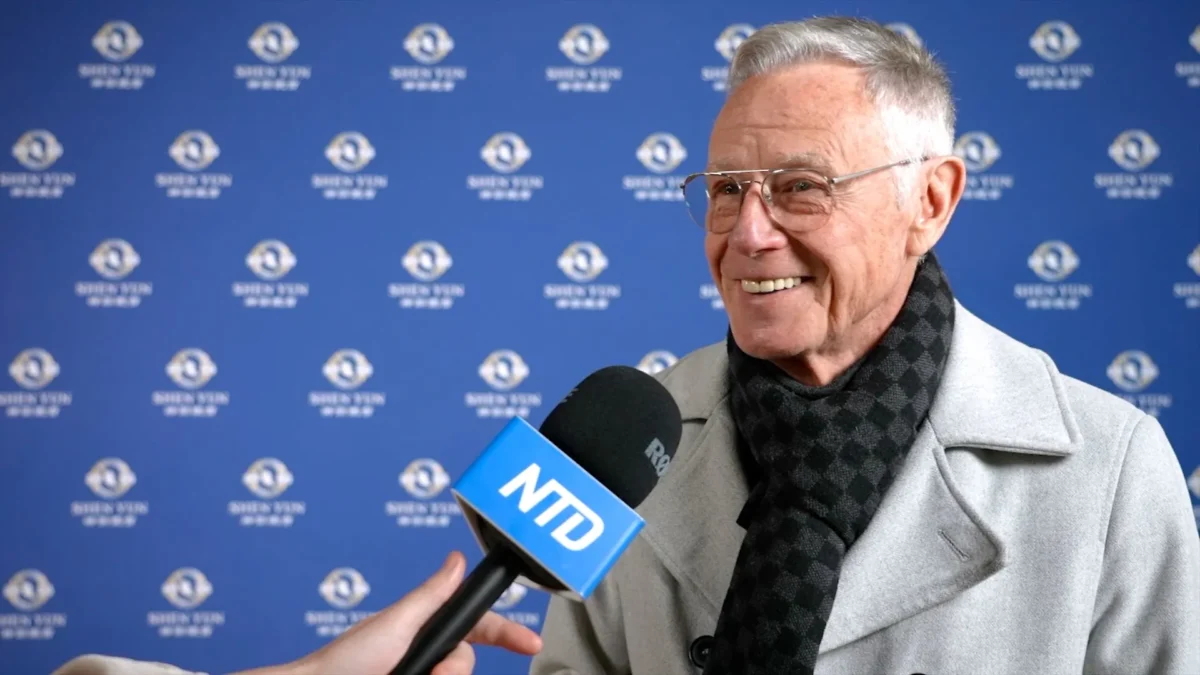 Claude Proz attends Shen Yun Performing Arts in Geneva, Switzerland, on Jan. 21, 2026. (NTD)