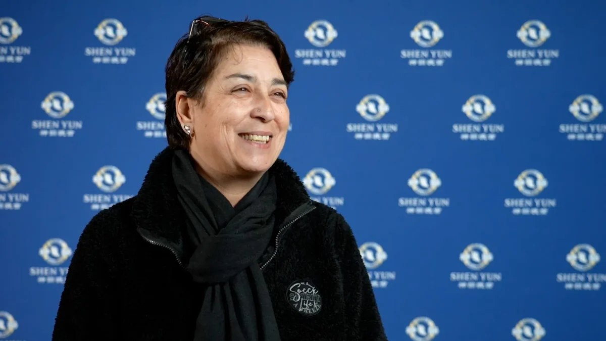 Ana Roch attends Shen Yun in Geneva, Switzerland, on Jan. 21, 2026. (NTD)