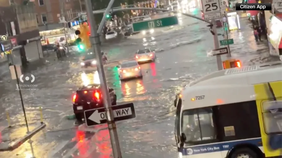 Thunderstorms Bring Flash Flooding to New York City