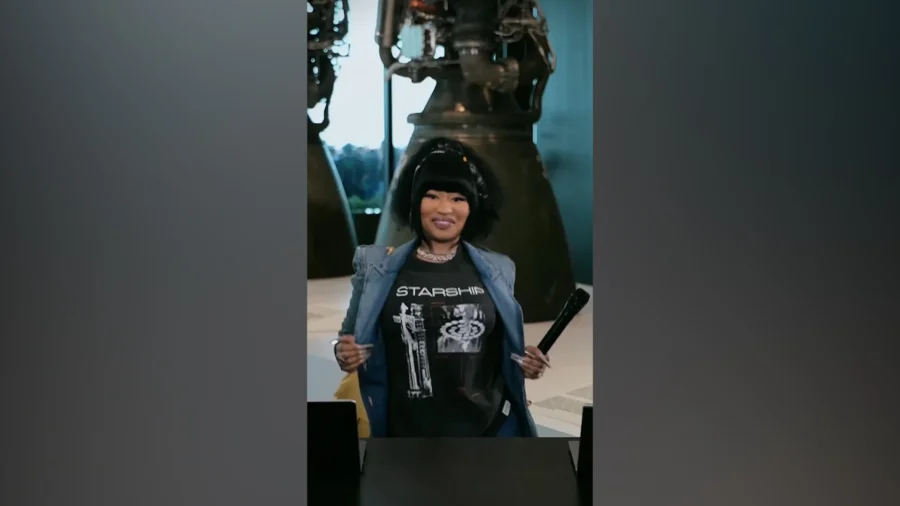 Rapper Nicki Minaj Makes Surprise Appearance at SpaceX Launch