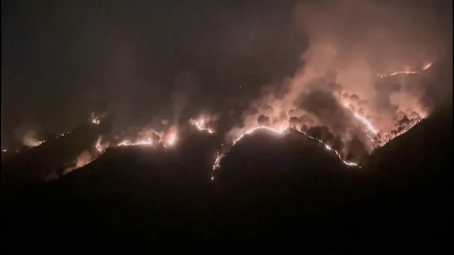 Forest Wildfire Sweeps Through Hill Towns in Northern India