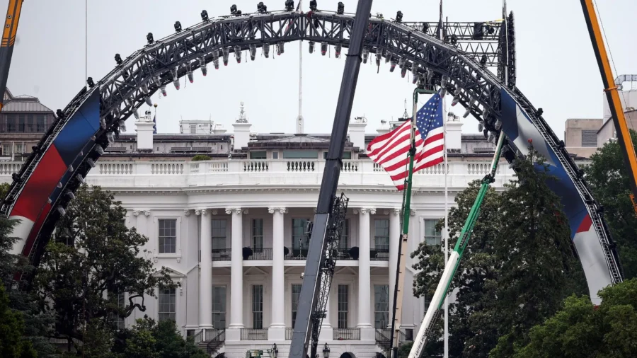 UFC Stage Under Construction at White House