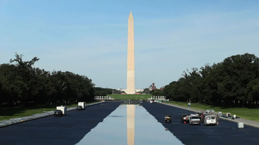 Water Begins Flowing Into Lincoln Memorial Reflecting Pool in DC