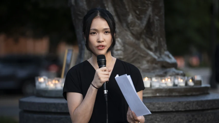 Holding Candles Up High, They Denounce Beijing’s Tyranny