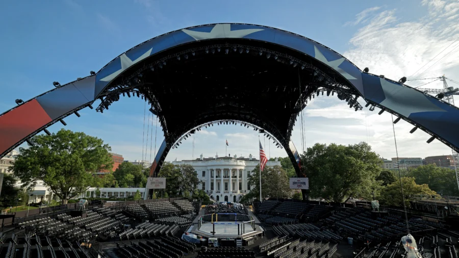 Close-Up Look at White House UFC Octagon