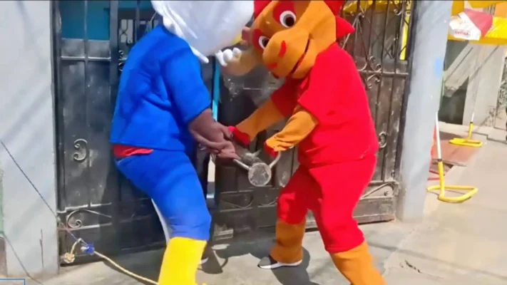 Peru Police Dress up as World Cup Mascots During Raid