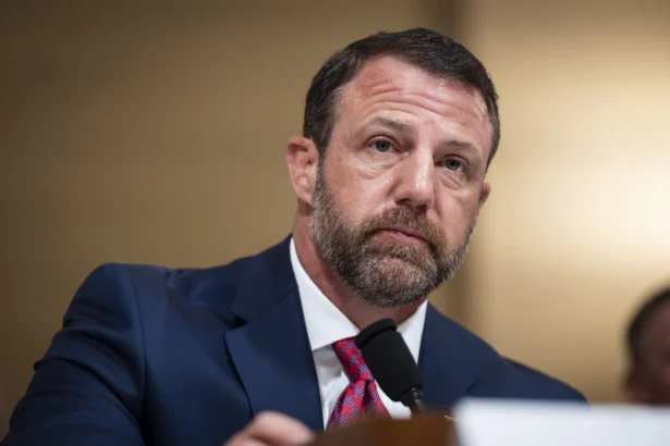 Homeland Security Secretary Markwayne Mullin testifies in Washington on June 3, 2026. (Madalina Kilroy/The Epoch Times)