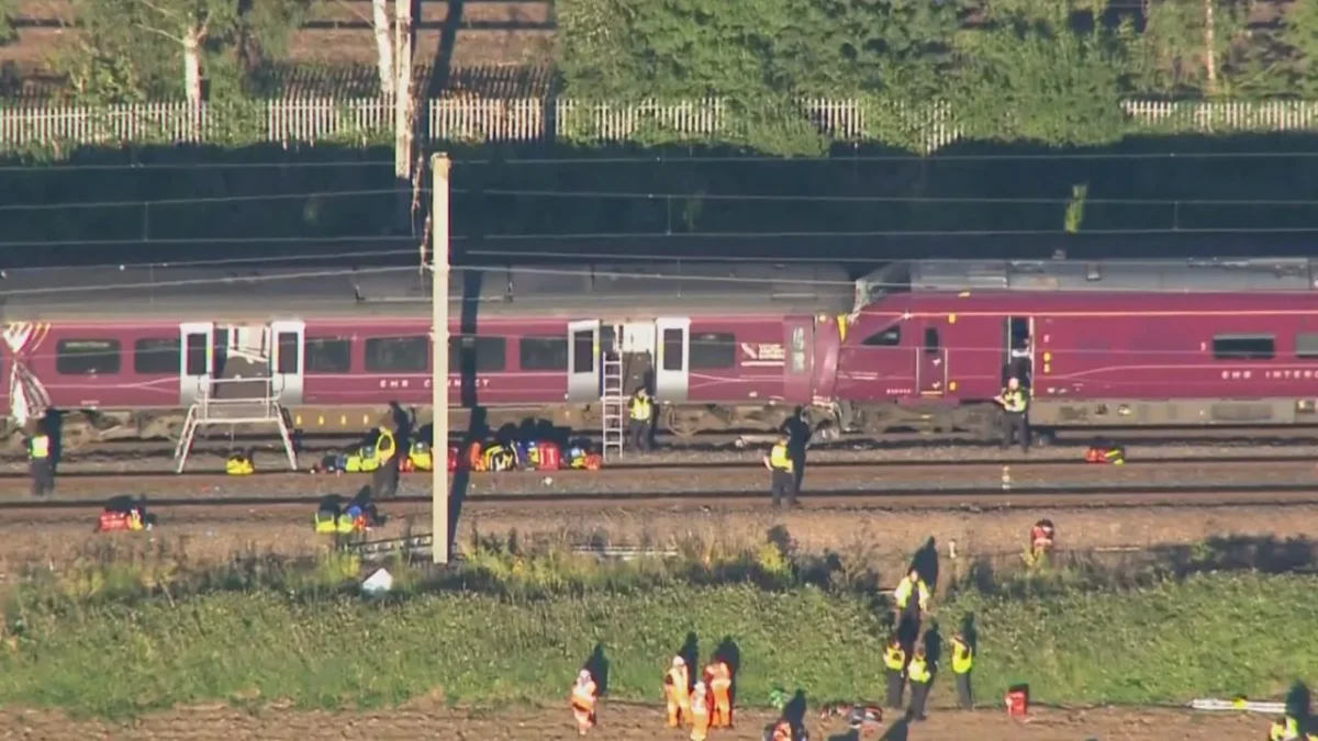 Two Trains Collide in Bedford, England