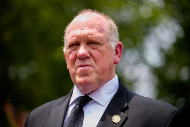 White House border czar Tom Homan takes a question from a reporter outside the West Wing of the White House on June 22, 2026. (Andrew Harnik/Getty Images)
