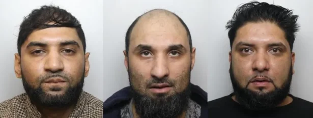 Undated images of brothers Kamran Ilyas (L), Kamar Ilyas (C), and Amar Ilyas (R), who were convicted of sexually abusing five girls in Sheffield, England, between 2002 and 2004. (National Crime Agency)