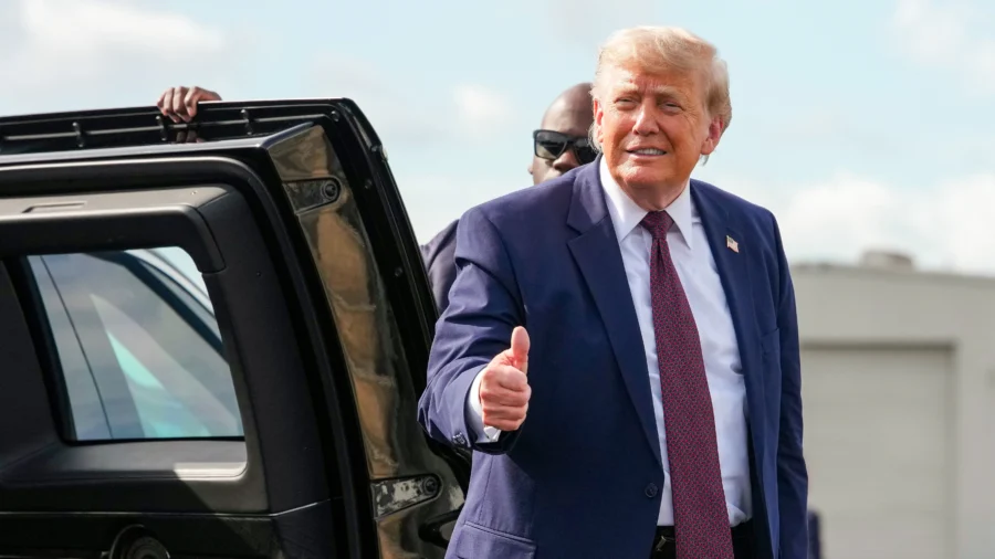 Trump Departs Joint Base Andrews for North Dakota