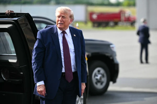 Trump Gaggles With Reporters Aboard Air Force One After NATO Summit
