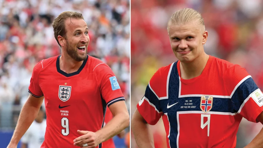 England, Kane vs. Norway, Haaland With Semis at Stake
