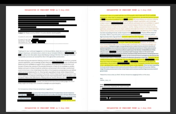 Declassified Files Show Beijing’s Election Influence Efforts