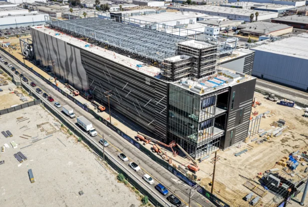 A 49.5 megawatt three-level data center under construction in Vernon, Calif., on July 8, 2026. (Mario Tama/Getty Images)
