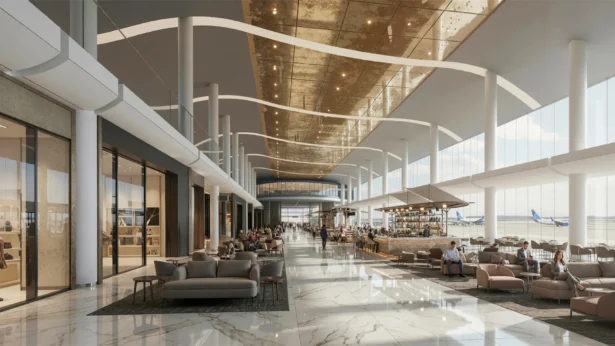 New concourses will offer more gates and concessions. (Courtesy of Department of Transportation)
