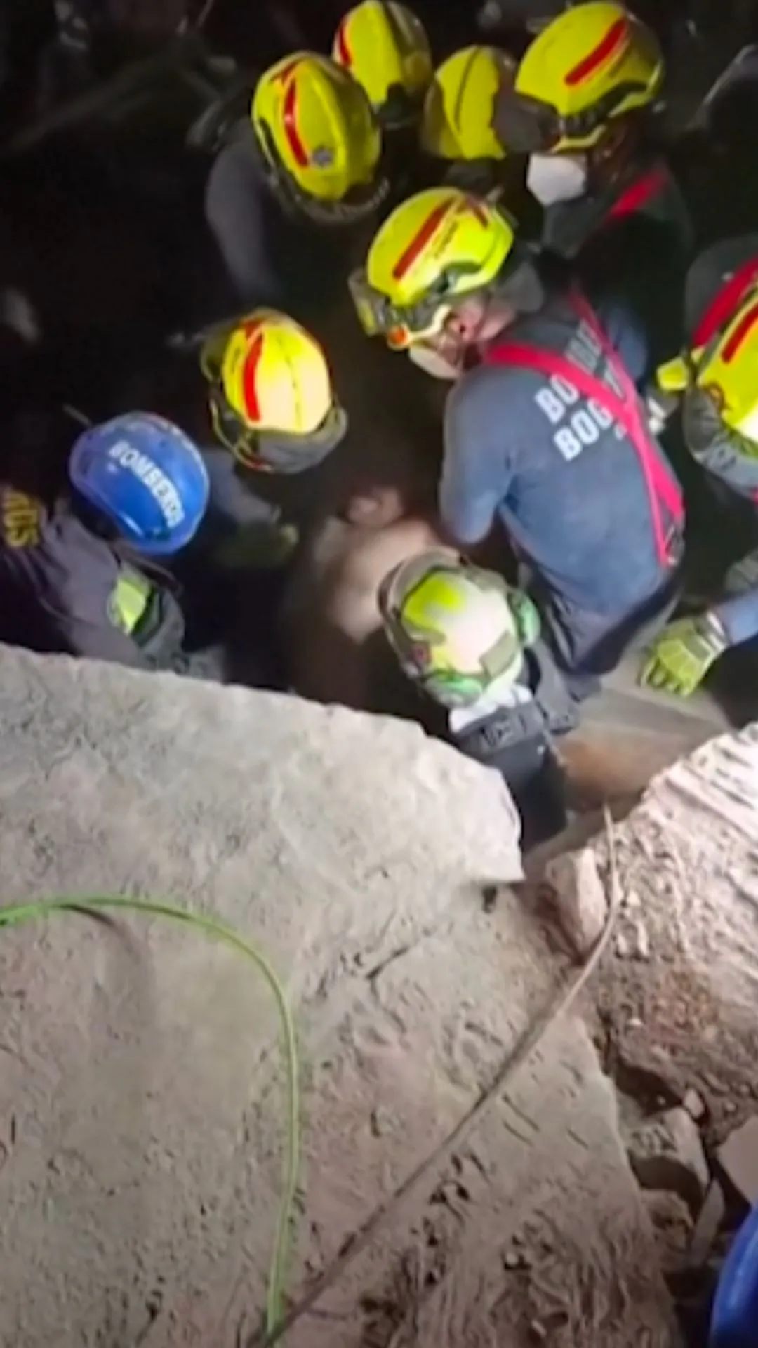Firefighters Rescue Man Trapped in Rubble After Colombia Earthquake
