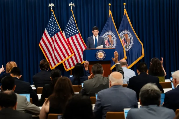 Federal Reserve Chairman Kevin Warsh speaks during a press conference in Washington on July 29, 2026. (Madalina Kilroy/The Epoch Times)