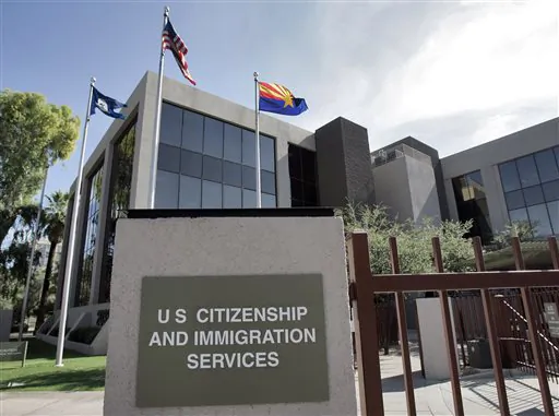 The U.S. Citizenship and Immigration Services building in Phoenix, in an undated file photograph. (Matt York/AP Photo)