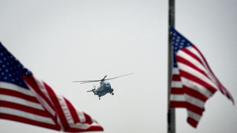 Marine One Helicopter Crew Failed to Reach Air Traffic Control Before Safety Incident, Report Says