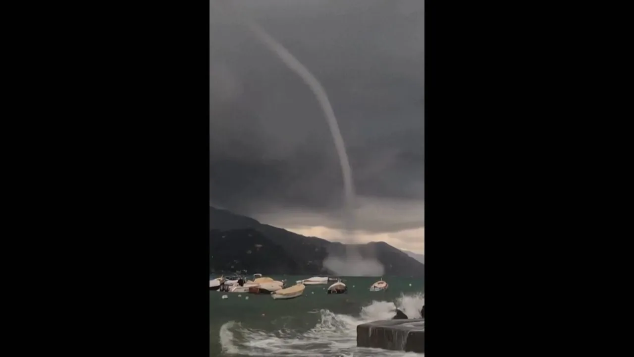 Spectacular Waterspout Strikes Near Genoa on Italy’s Northwest Coast