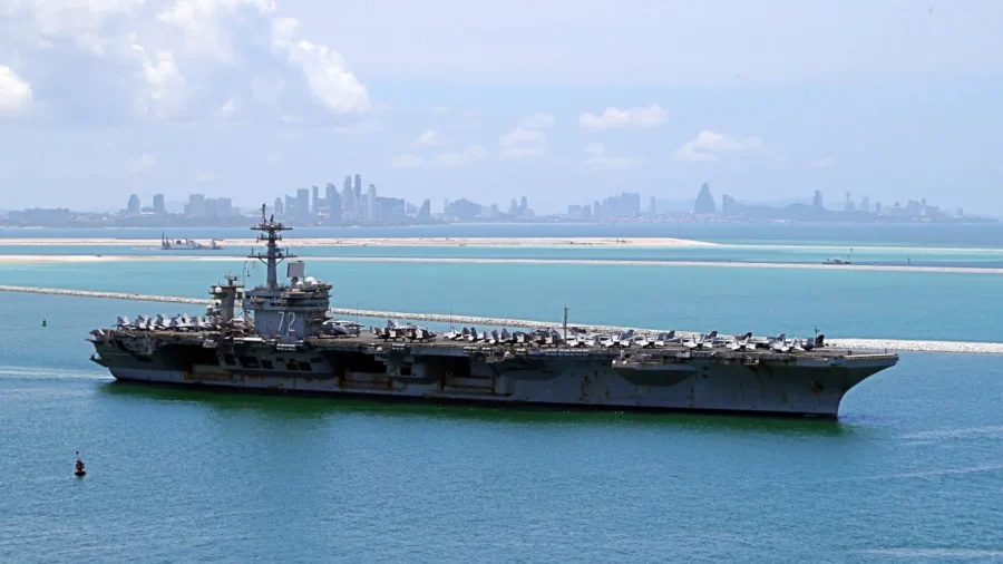 Press Conference Following Disembarkation of USS Abraham Lincoln in California