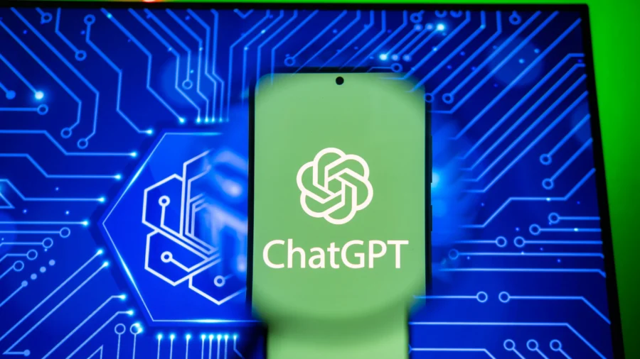A phone with the ChatGPT app in a file photograph. (Oleksii Pydsosonnii/The Epoch Times)
